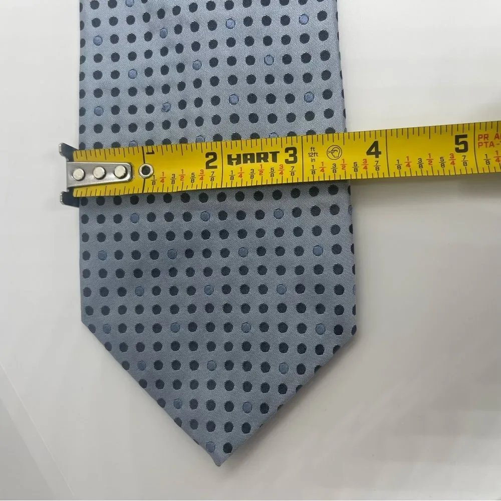 Banana Republic Silver Green Polka Dot Silk Necktie NWT Office